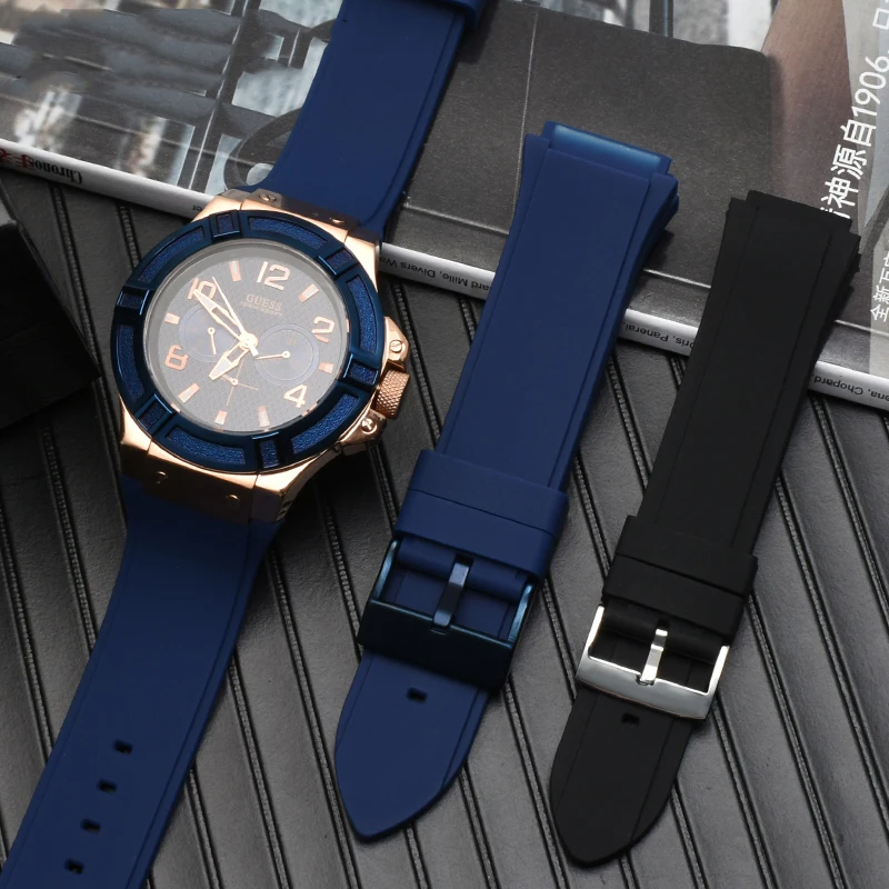 Correa de reloj de silicona para hombre repuesto para GUESS