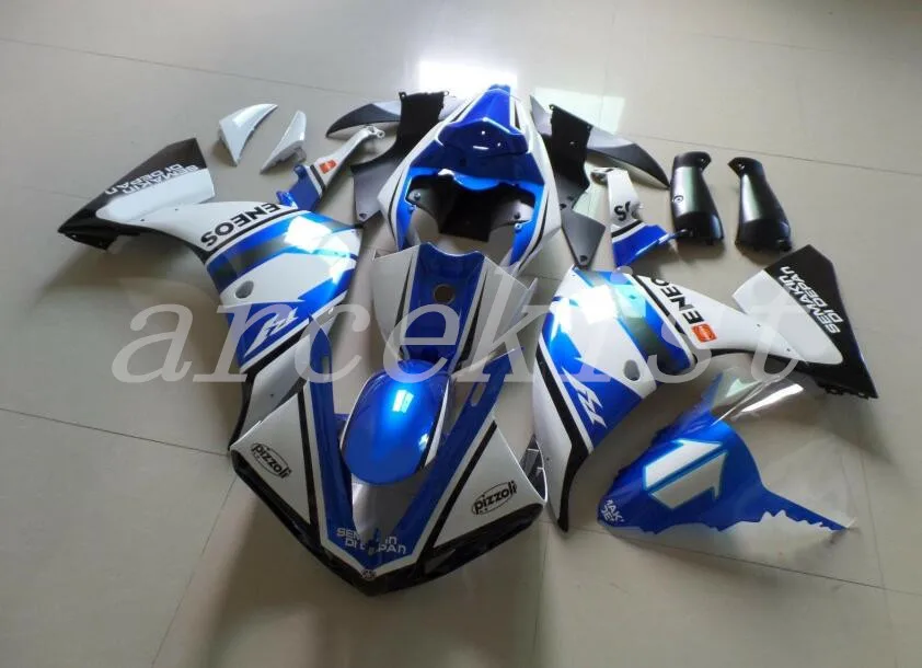 

3 Free Gifts New ABS Injection Molding Fairings kit Fit For YAMAHA YZF-R1 2013 2014 12 13 14 R1 fairing set Custom blue white