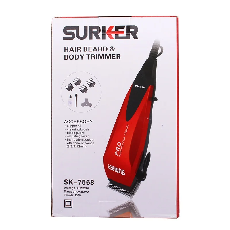SURKER 220V Electric Men Hair Trimmer