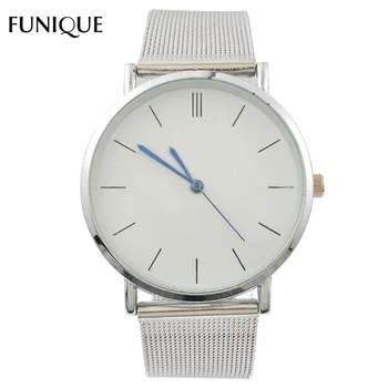 

FUNIQUE Brand 2018 Female Dress Hour Watch Quartz Alloy Watch Steel Mesh Band Clock Watches Men Women Wristwatch Reloj Mujer