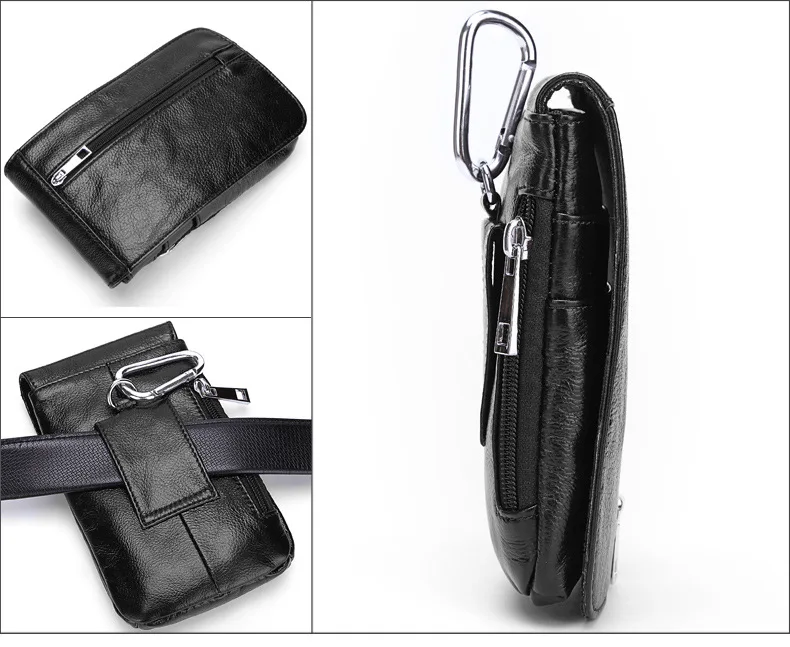 Мужская поясная кожаная сумка, Кожаная поясная сумка для мобильного телефона мужская сумка для альпинизма