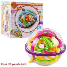 Монета 3D пазл-шар Магия интеллект Бал 3D тракта развивающие игрушки головоломка логики баланса способность игра для детей подарки Копилка