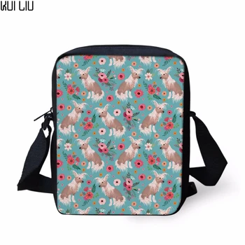 

Customized Children Messenger Bags for Kids Chinese Crested Printing Handbags Women Portable Phone Bag Feminine Crossbody Bags