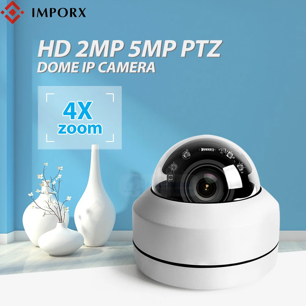 

IMPORX Full HD 2MP 5MP 4X Zoom PTZ IP Camera Outdoor Mini Speed Dome IP Camera IR 30m Night Vision CCTV Camera Support POE P2P