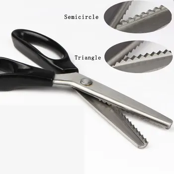 

Prajna 3/5/7mm Zigzag Scissors Professional Wave Dressmaking Pinking Shears Lace Fabric Leather DIY Trimming Beautiful Scissors