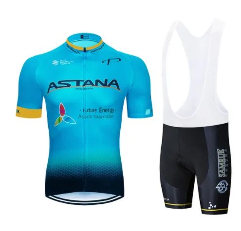 Pro Team Zomer ASTANA Wielertrui набор Ropa Ciclismo Hombre Kleding 12D Bib Broek Ademend Fietsen наборы Fiets Maillot - Цвет: Pic Color