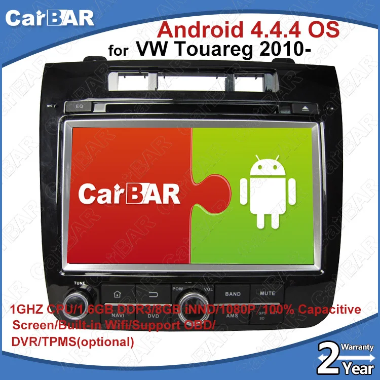 

C100 Android 4.4.4 Car DVD GPS Radio Audio Navigation Player for VW Volkswagen Touareg 2010- with USB IPOD WIFI Support 3G OBD