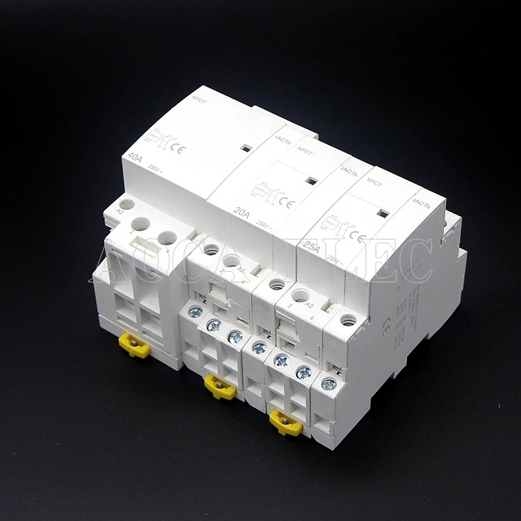Контактор 1P 25A 220V 50HZ Din rail бытовой модульный контактор переменного тока 16A 20A 32A 40A 63A