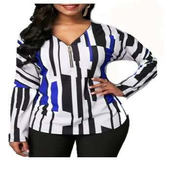 

Newest Women long sleeve Deep v neck elegant summer shirts Female Loose Tops Shirt Ladies Floral Casual Button Blouse