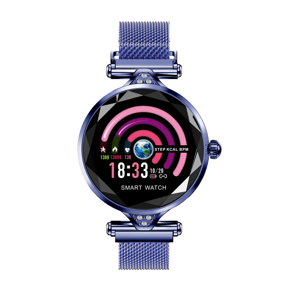 696 H1/H2/H8 Смарт-часы браслет пульсометр кровяное давление часы Шагомер Водонепроницаемый Фитнес-трекер женский браслет - Цвет: H1 Blue