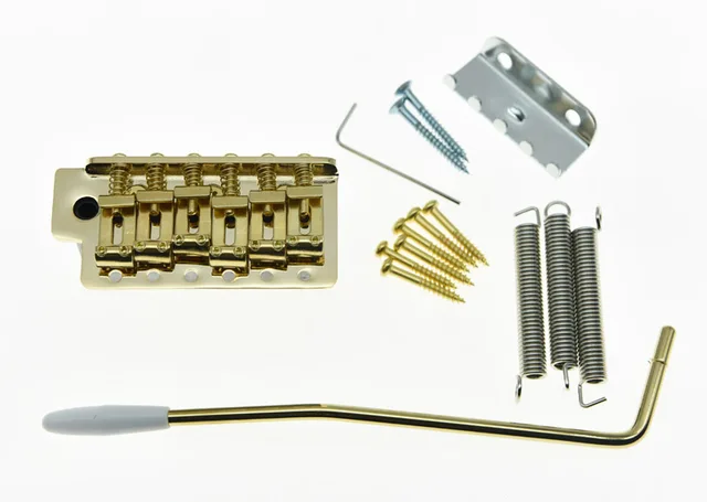 gold st strat guitar trem tremolo bridge full size block vintage