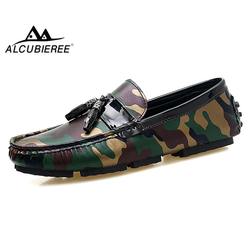 ALCUBIEREE Fashion Camouflage Moccasin Shoes Mens Leather Loafers with Tassels Men Breathable Moccasins Slip-on Driving Shoes ALCUBIEREE Fashion Camouflage Moccasin Shoes Mens Leather Loafers with Tassels Men Breathable Moccasins Slip-on Driving Shoes