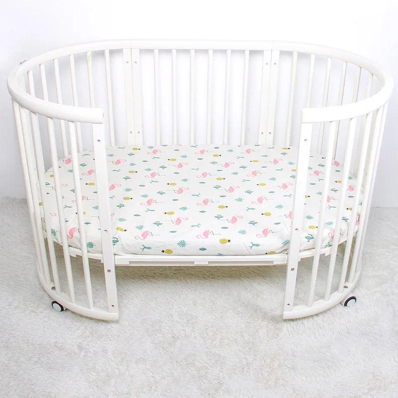 Crib Fitted Sheet 100% Cotton Baby Bed Mattress Cover Protector Cartoon Newborn Bedding For Cot Fitted Crib Sheet With Elastic Crib Fitted Sheet 100% Cotton Baby Bed Mattress Cover Protector Cartoon Newborn Bedding For Cot Fitted Crib Sheet With Elastic