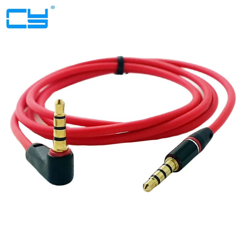 

20cm 90 Degree Angled Short 4 pole 3.5mm to 3.5mm Audio Cable Plug jack 3.5 male to male Car Sound Wire headphone for Phone 4s