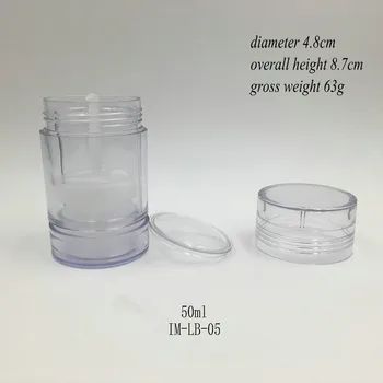 

25pcs 50ml/50g clear deodorant empty lipstick tube, big deodorant container