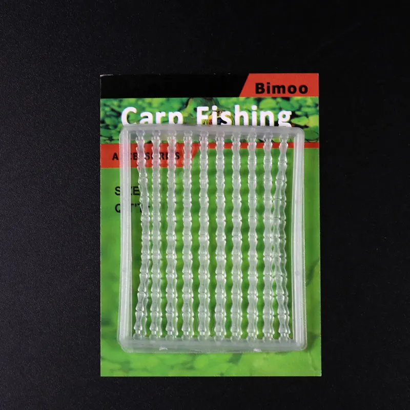 Bimoo-Carp-Fishing-Hair-Stops-for-Boilie-Bait-Dumbell-Shape-Fishing-Bobbe-Clear-Color (4)