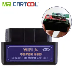 Mr Cartool автомобиля OBD2 2 II EML ELM327 V1.5 Мини Wi-Fi Авто ОДБ 2 диагностический инструмент двойной Bboard для iPhone iPad iPod/Android