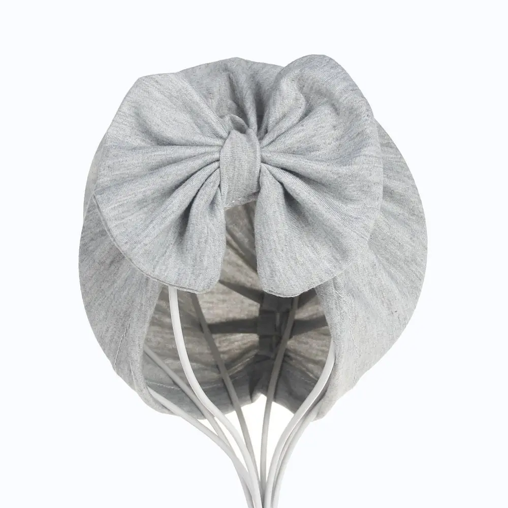 

Cute Baby Boy Girl Soft Bow Beanie Cap Toddler Infant Cotton Turban Soft India Hats Hair Accessories
