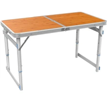 Усиленный Открытый складной стол бытовой простой столик для еды металлический портативный с зонтиком отверстие свет кемпинг стол с табуретом