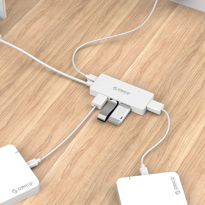 ORICO HS4U usb хаб с 4 портами USB 3 0 прямоугольный мини концентратор функцией OTG для ОС