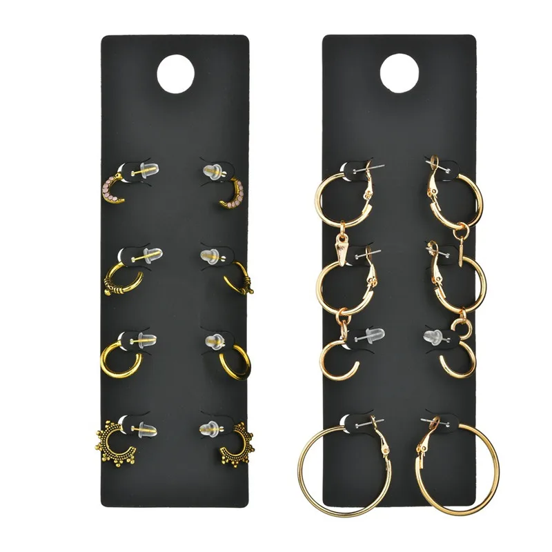 Панк Золото Серебро Круглый Круг Серьги для женщин девушки подарки маленькие серьги-гвоздики набор женские серьги модные ювелирные аксессуары