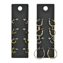 Панк Золото Серебро Круглый Круг Серьги для женщин девушки подарки маленькие серьги-гвоздики набор женские серьги модные ювелирные аксессуары