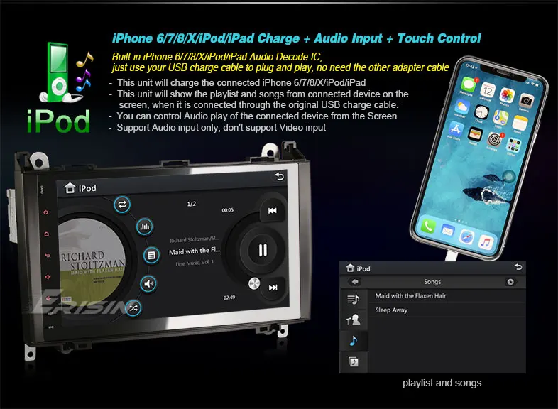 Best Erisin ES792B 9" MTK Car Stereo GPS IPOD 3G Radio RDS DVR System for Benz 15