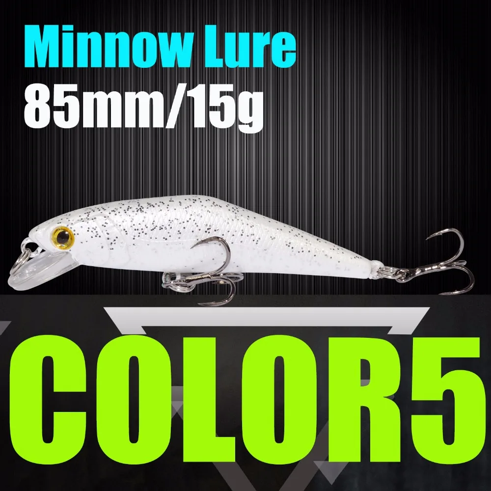 Жесткая наживка 85 мм/15 г Minnow тонущие рыболовные наживки с крючками Trebke Swimbait жесткая приманка для ловли карпа D контактный рыболовный гольян