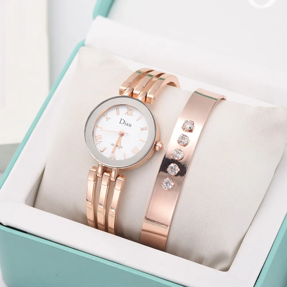Light Luxury Lady Temperament Watch Leaf Bracelet Set Chain Watch