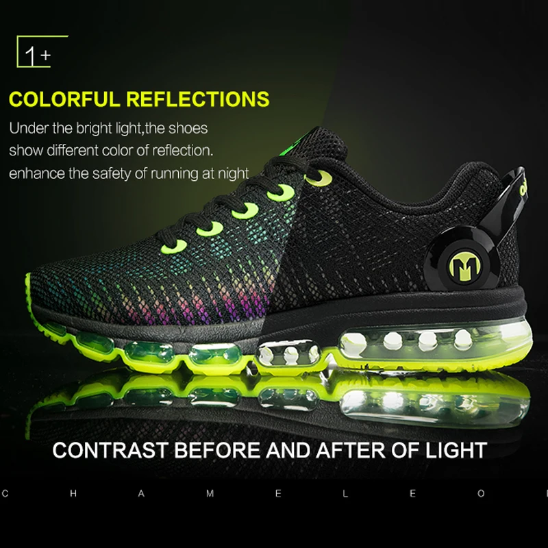 Onemix men's running shoes 2017 women sneakers lightweight colorful reflective mesh vamp for outdoor sports jogging walking shoe