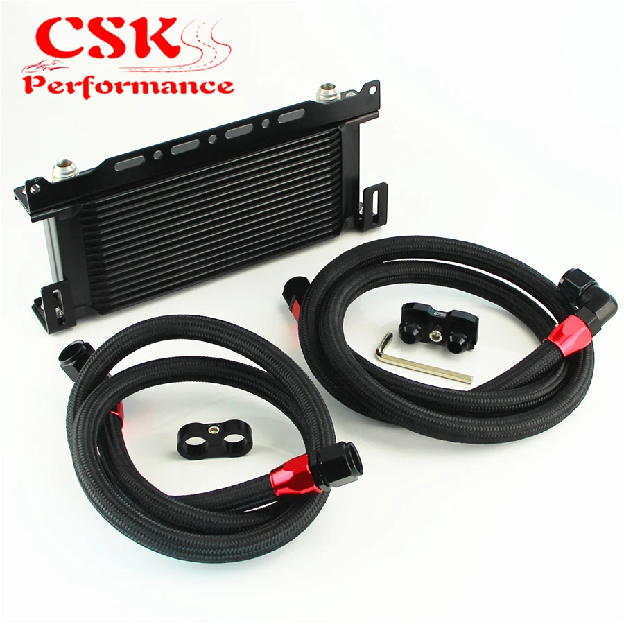 Подходит для BMW E36/E46 M3 135/E90 335/640 черный 16 рядный масляный радиатор с кронштейном и