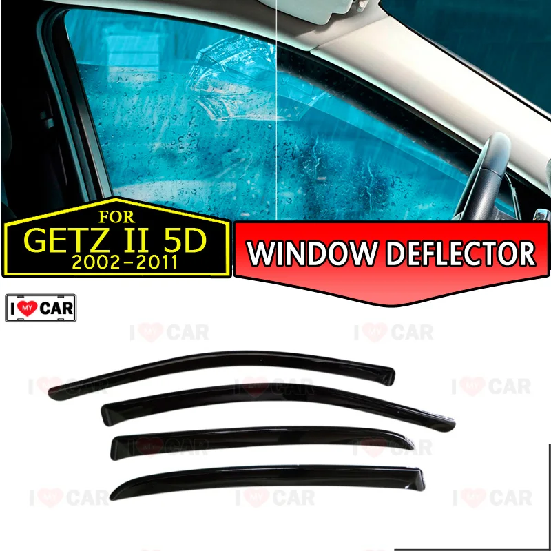 

Window deflector for Hyundai Getz II 5D 2002-2011 car window deflector wind guard vent sun rain visor cover car styling decor