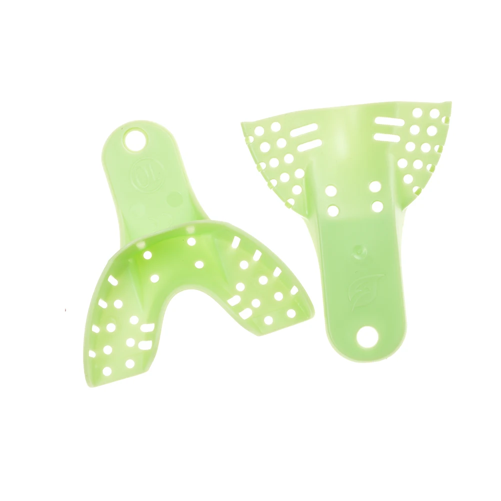 10 шт./компл. зеленый Пластик Стоматологическая Впечатление лотки протезов инструмент высокое качество