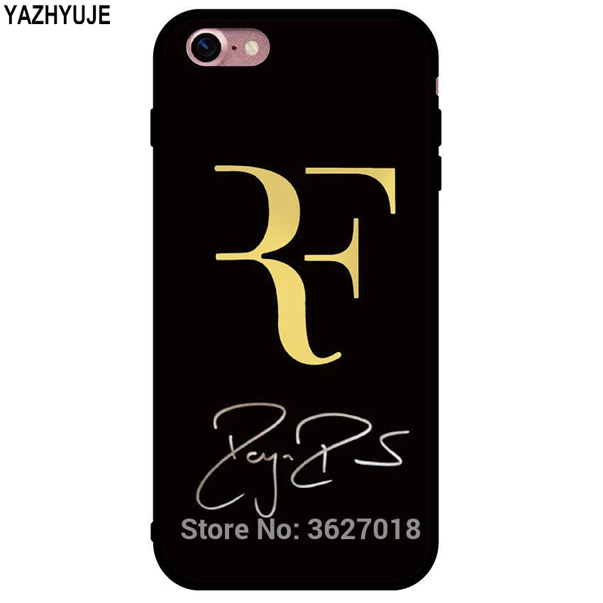 

YAZHYUJE High Quality Tennis Star Roger Federer Phone Case For iPhone 7 Black soft tpu Cover For iPhone 5 5s SE 6 6s 8 Plus X