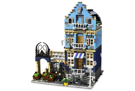 

LELE 30013 1275Pcs Factory City European Market Street Building Kit Block Brick Children Toys Gift Compatible 10190 LEPIN 15007