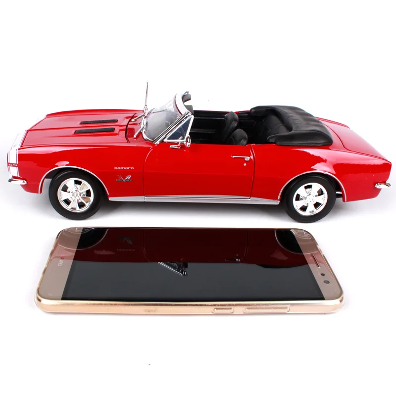 Maisto 1:18 1967 chevrolet camaro ss396 синий красный автомобиль литья под давлением 260*100*75 роскошные классические модели автомобиля открытым верхом автомобили сбор 31684