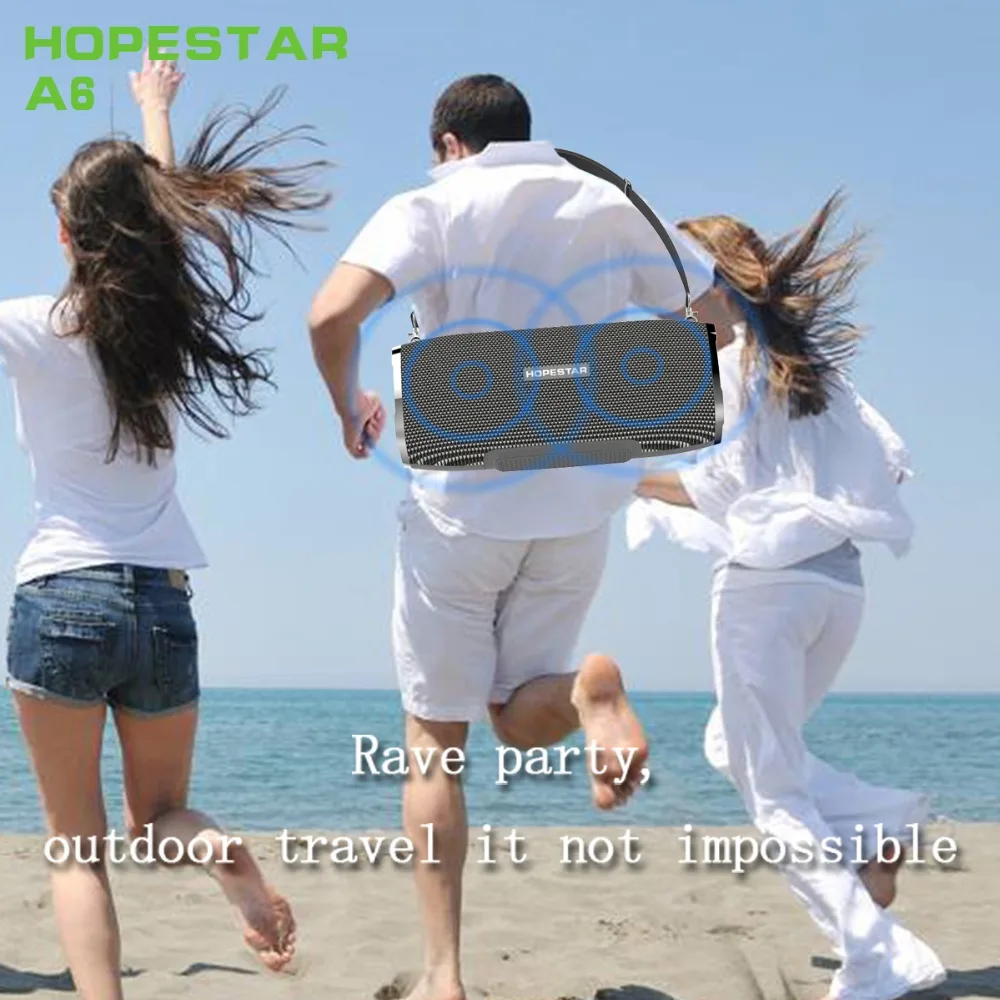  HOPESTAR A6 Bluetooth Speaker Portable Wireless Loudspeaker Sound System 3D stereo Outdoor Waterpro
