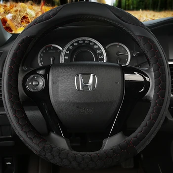 

KKYSYELVA Warm Fur Car steering wheel cover Winter Woolen Interior Accessories 38cm wool Auto Steering-wheel Covers