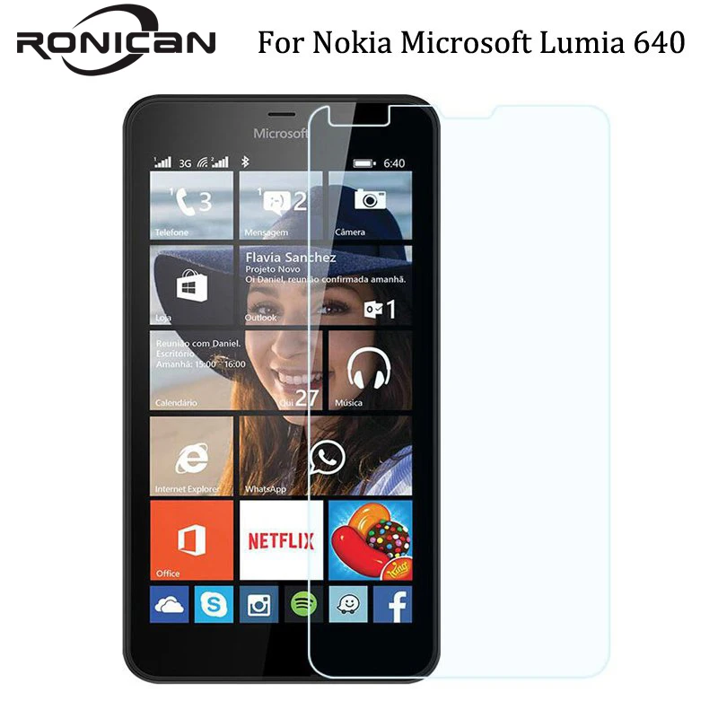 

RONICAN 2.5D 0.2MM Premium Explosion-proof Tempered Glass Screen Protector Film For Nokia Microsoft Lumia 640 Dual Sim Lte 5.0"