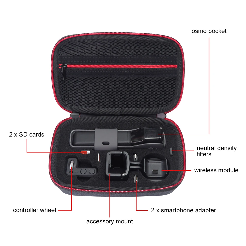 Жесткий чехол из ЭВА для DJI Osmo Pocket защитная дорожная сумка поставляется с крышкой