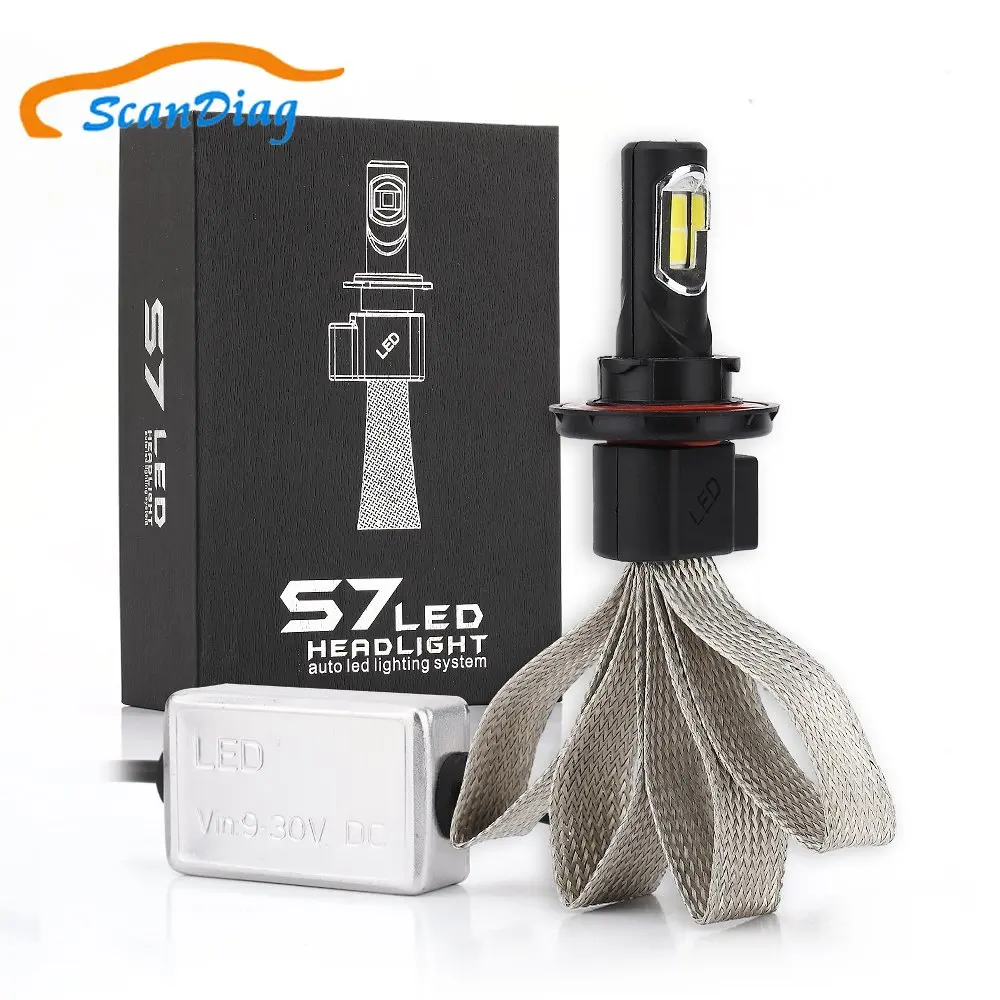 SCANDIAG H13 Led headlight bulbs, Extremely Bright 8000 lumens LED Conversion Kit, T 6000K White led light Low/high beam-2pcs SCANDIAG H13 Led headlight bulbs, Extremely Bright 8000 lumens LED Conversion Kit, T 6000K White led light Low/high beam-2pcs