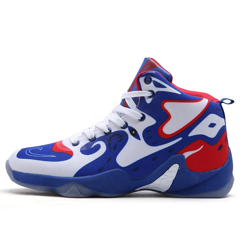 

Basketball Sneakers For Men Outdoor Camouflage High Top Wear Resisting Non Slip Athletic Lace Up Sport Shoes