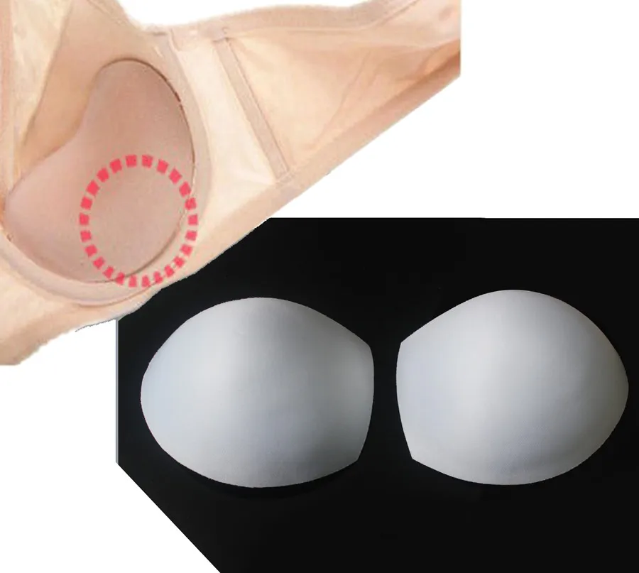 

5pairs Off White Thick Push Up Pads Sewing In Bra Cups Soft FoamFor Bikini Padding Insert Clothing Bra Accessorries WB109