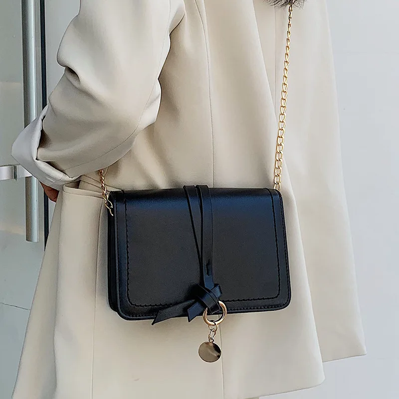 

women leather handbags Simple Small Bag Women's Handbag High-quality pu Leather Chain Mobile Phone Shoulder Bags