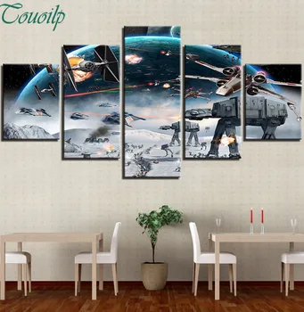 

5pcs DIY 5D Full Diamond Embroidery Millennium Falcon X-Wing Star Wars Diamond Painting Cross Stitch Kits Diamond Mosaic