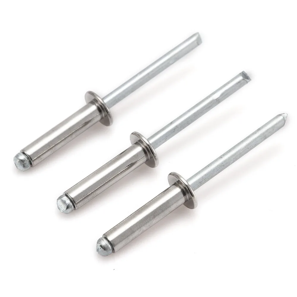 

50PCS 304 semi-steel open-type M3.2*13core pulling rivets Blind Round Head Rivets Nail Decoration Pop Rivets
