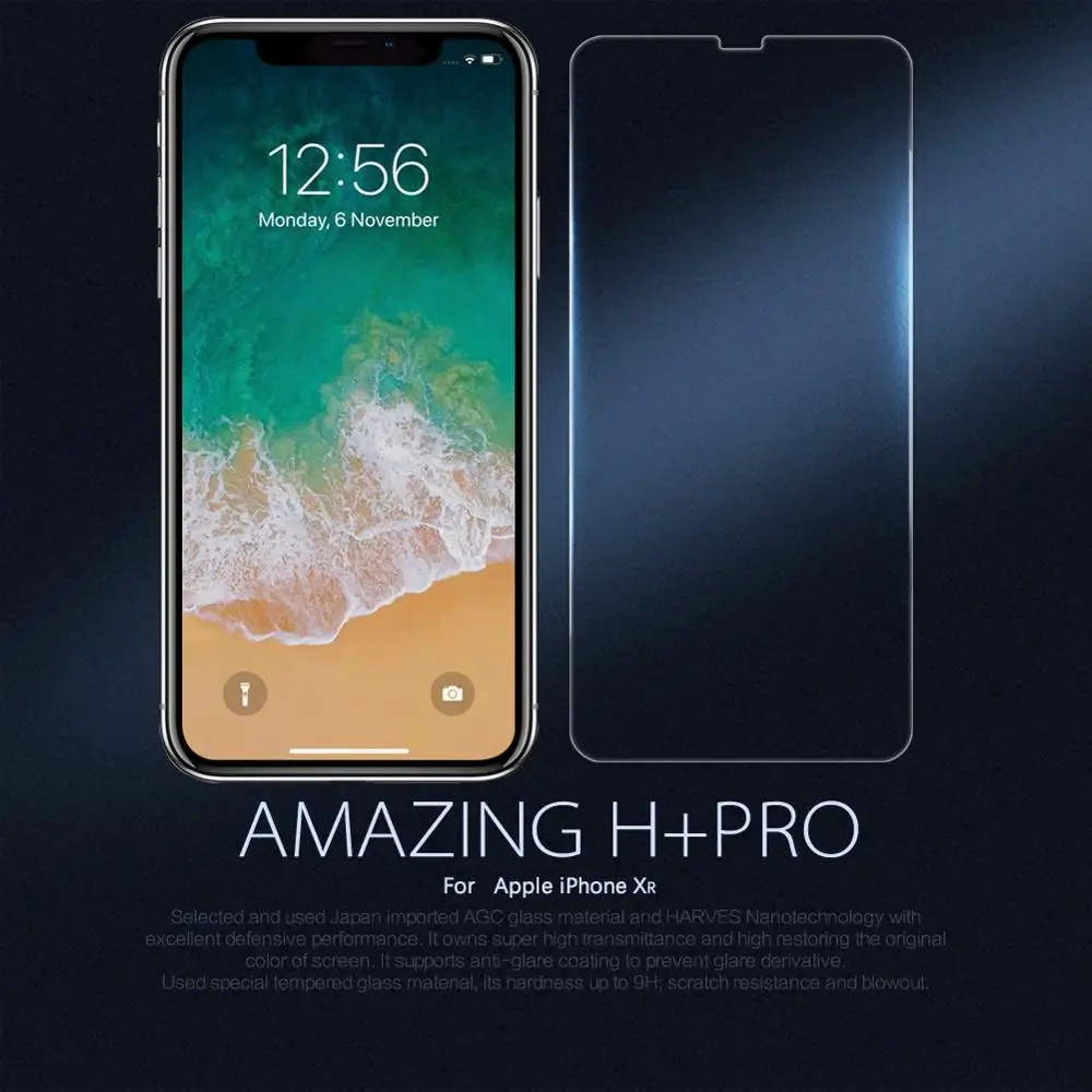 Закаленное стекло Nillkin для iPhone XS MAX XR 7 8 Plus 9H Max Plus|Защитные стёкла и плёнки| |