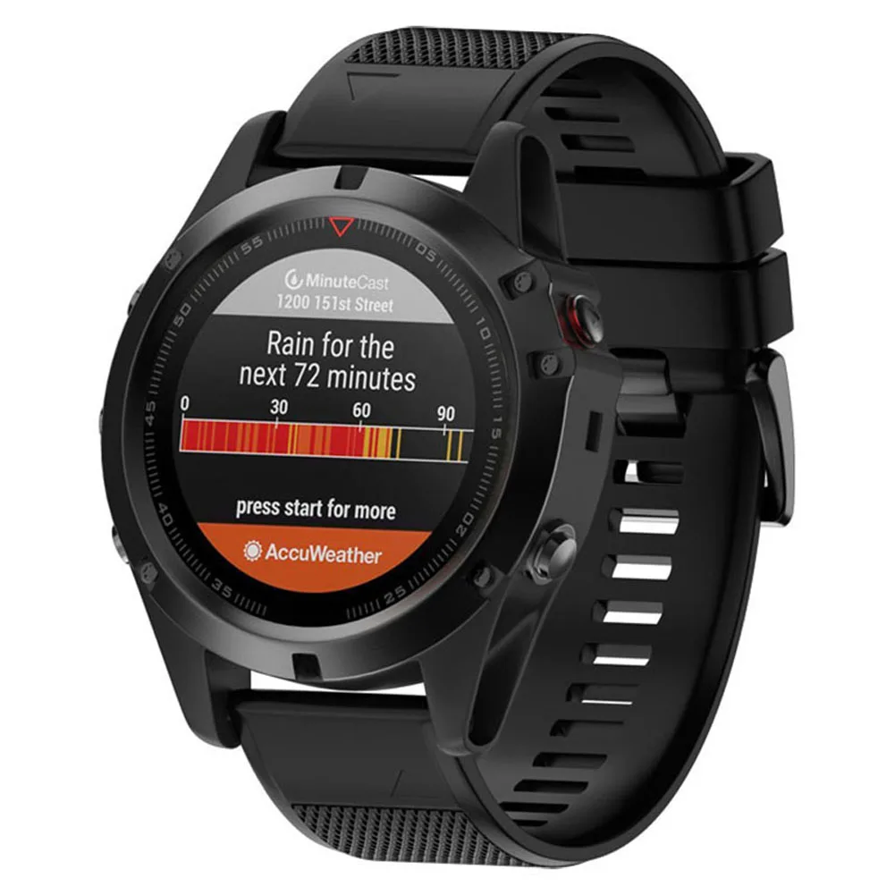 Color 1 Мягкий силиконовый ремешок для часов Garmin Fenix 5X/Fenix 3/Fenix 3 HR TU-shop - Цвет: Color 1