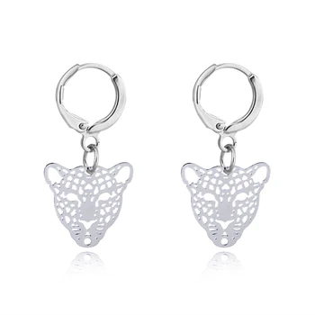 

Dayoff 1Pair Hollow Leopard Head Hoop Earrings Women Mens Jewelry Female Animal Round Ear Hoops Charms Small Hoop Earring E572