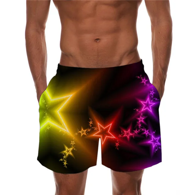 FORUDESIGNS/мужские спортивные короткие пляжные шорты, шорты для серфинга, плавки-боксеры, купальные костюмы, купальники - Цвет: HMD611Z34